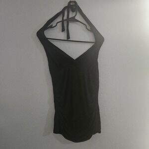 Patty‎ Boutik Black Halter Top Women's Size L New With Tags Nwt